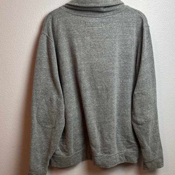 Levi's Charcoal Gray Blue Collar Men’s Cardigan Sweatshirt with Elbow Patches - Picture 6 of 6